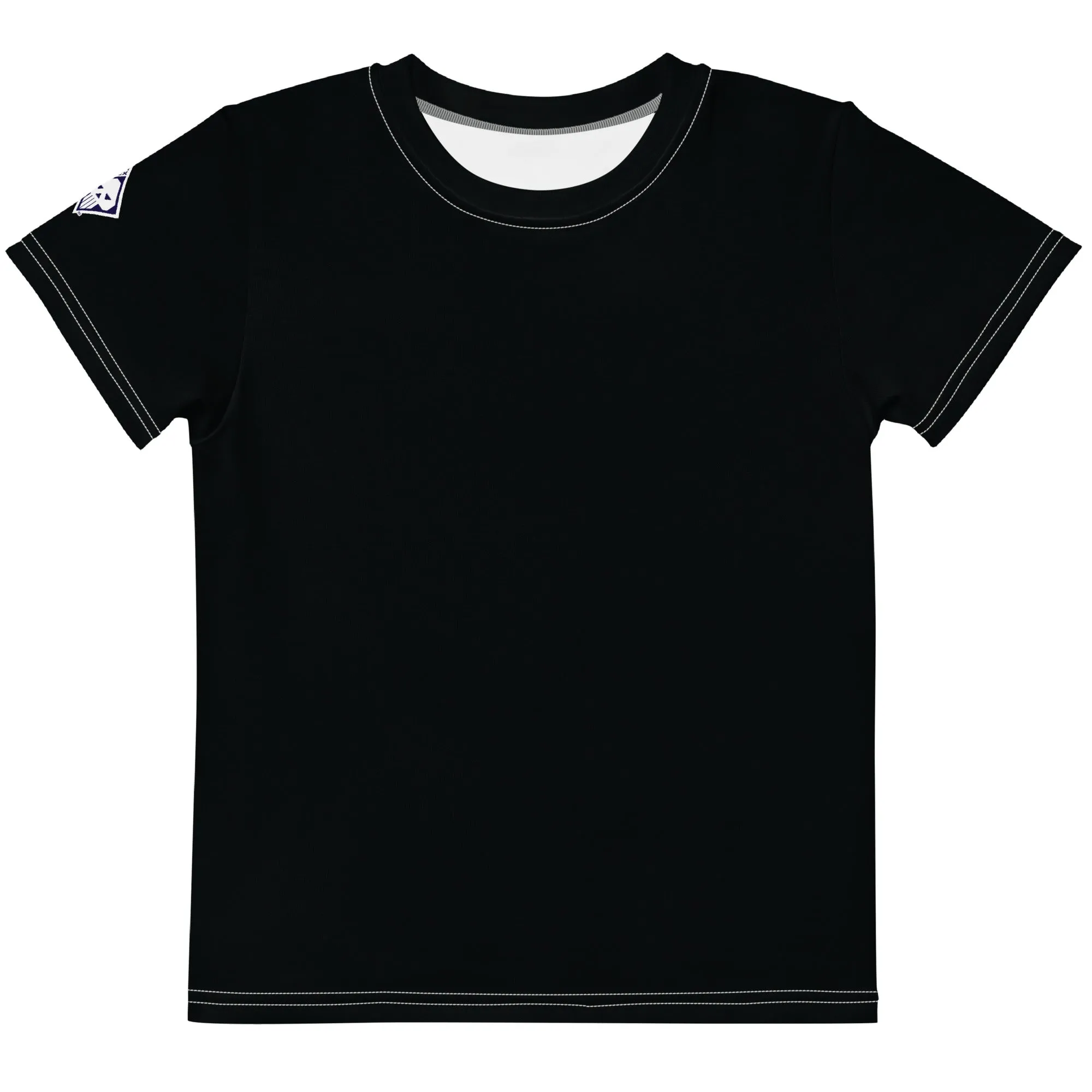 Active Wear Staple: Boys' Short Sleeve Solid Color Rash Guard - Noir