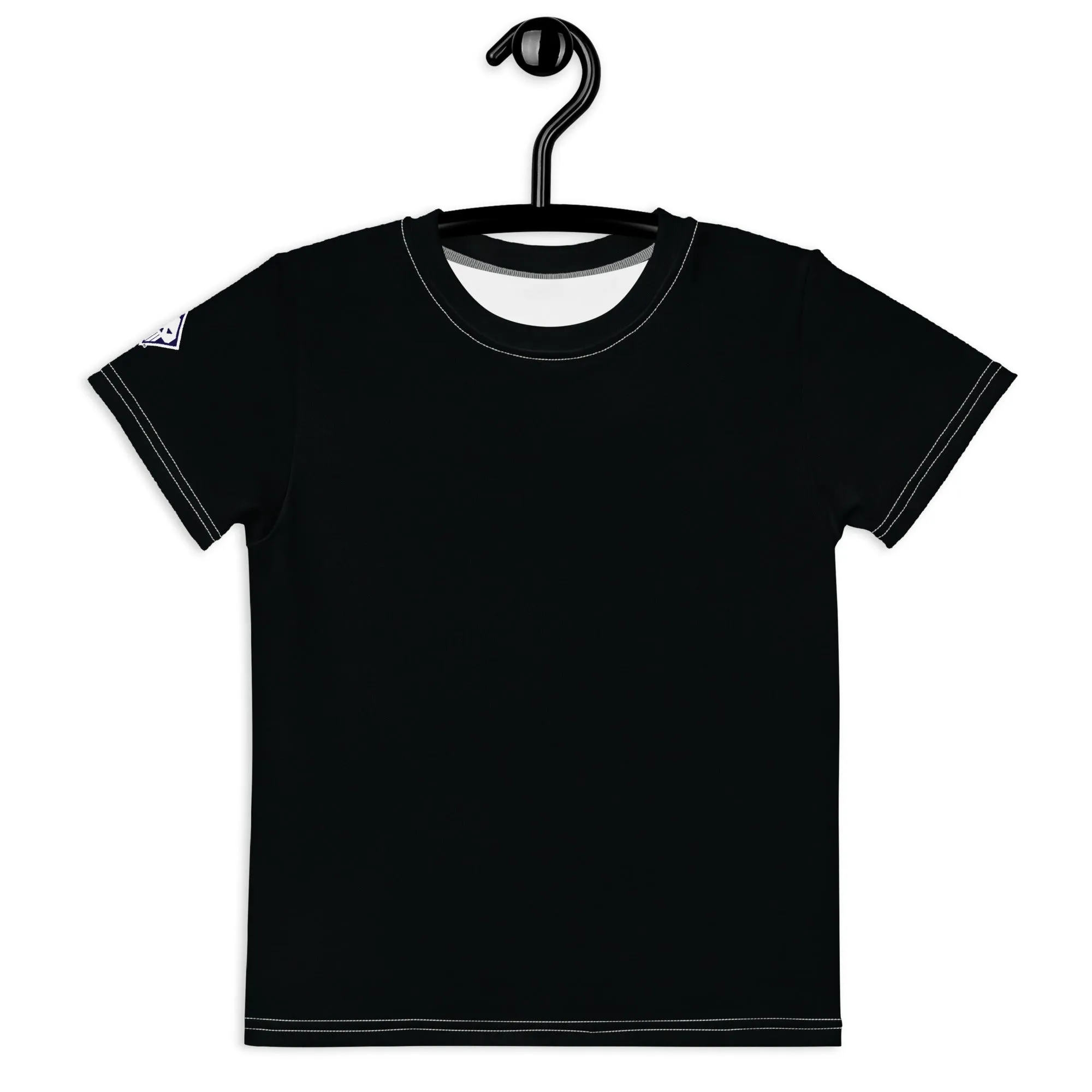 Active Wear Staple: Boys' Short Sleeve Solid Color Rash Guard - Noir