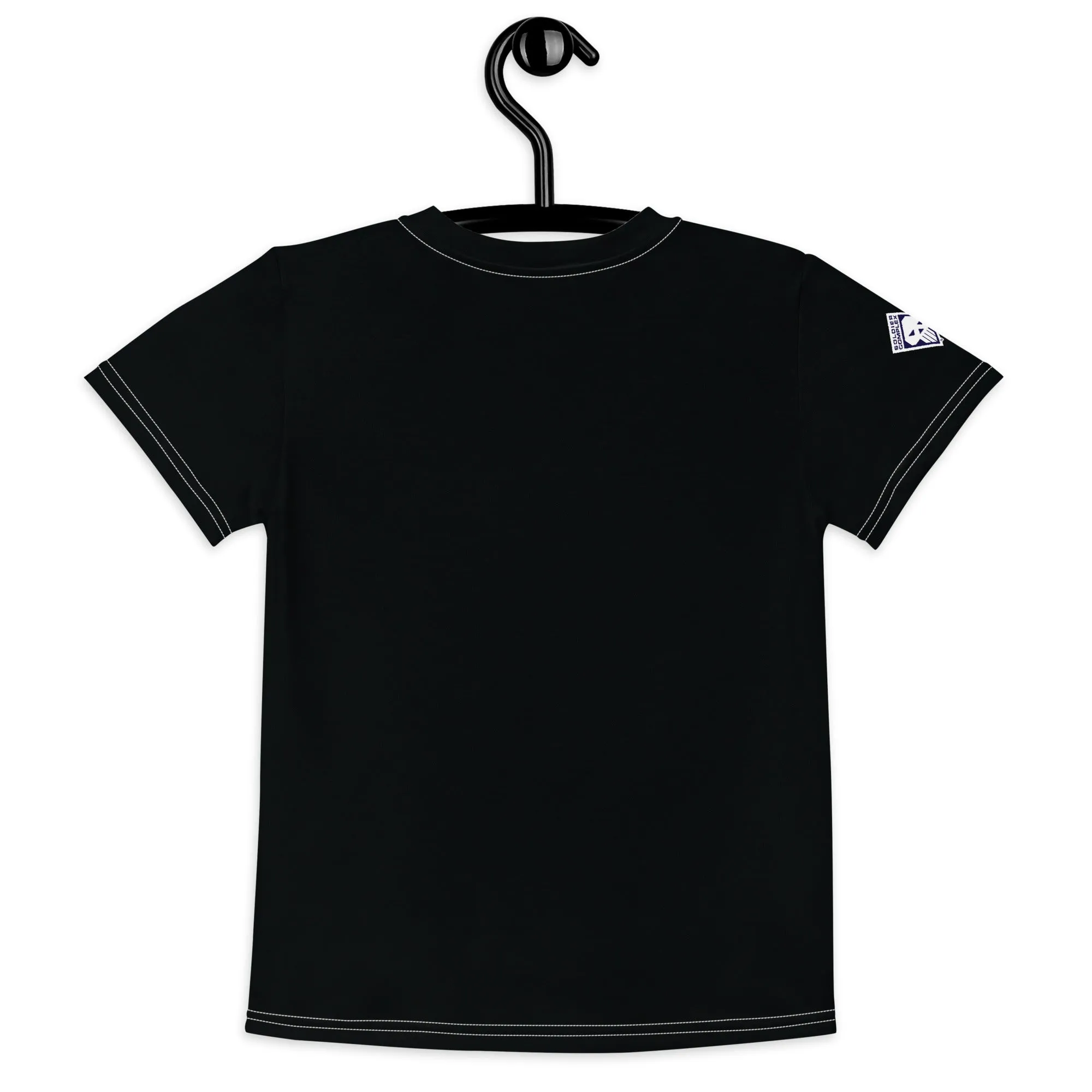 Active Wear Staple: Boys' Short Sleeve Solid Color Rash Guard - Noir