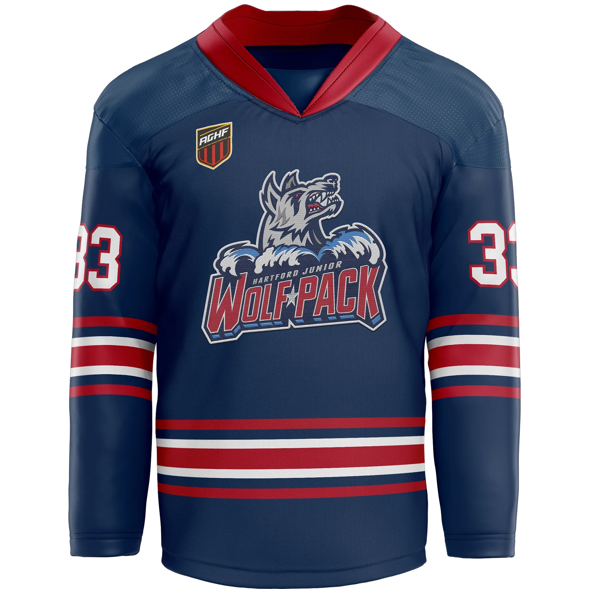 AGHF Hartford Jr. Wolfpack Adult Player Hybrid Jersey