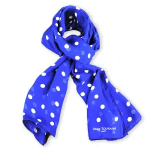 BLUE POLKA DOT SCARF - 67x26"