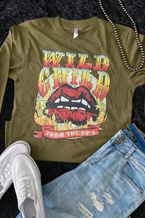 CH LS WILD CHILD - OLIVE