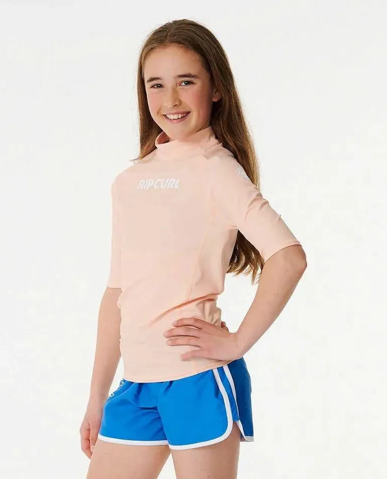 Classic Surf Short Sleeve Rash Vest - Girls (8-16 Years)