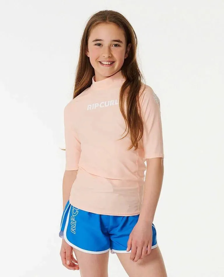 Classic Surf Short Sleeve Rash Vest - Girls (8-16 Years)