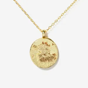 Daisy Birth Flower Necklace - Apr