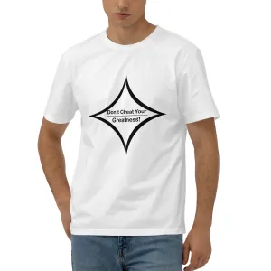 DCYG Black Logo & White Men's Short Sleeve Cotton Tee