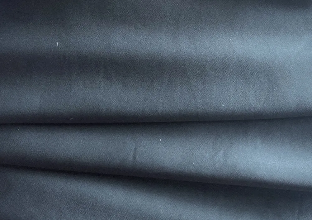 Deep Smoked Teal Blue Rayon Blend Satin