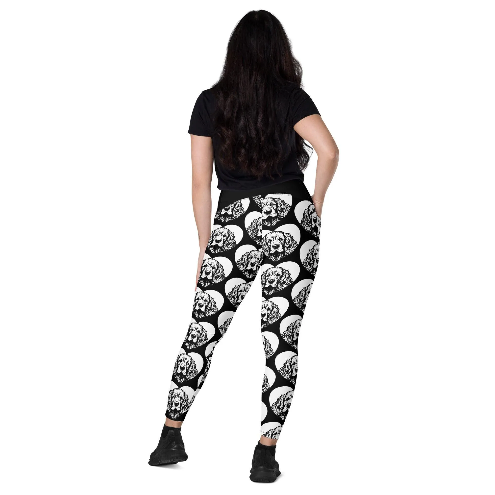 DOG BREED LEGGINGS with pockets - CLUMBER SPANIEL - HERTTAHOUND