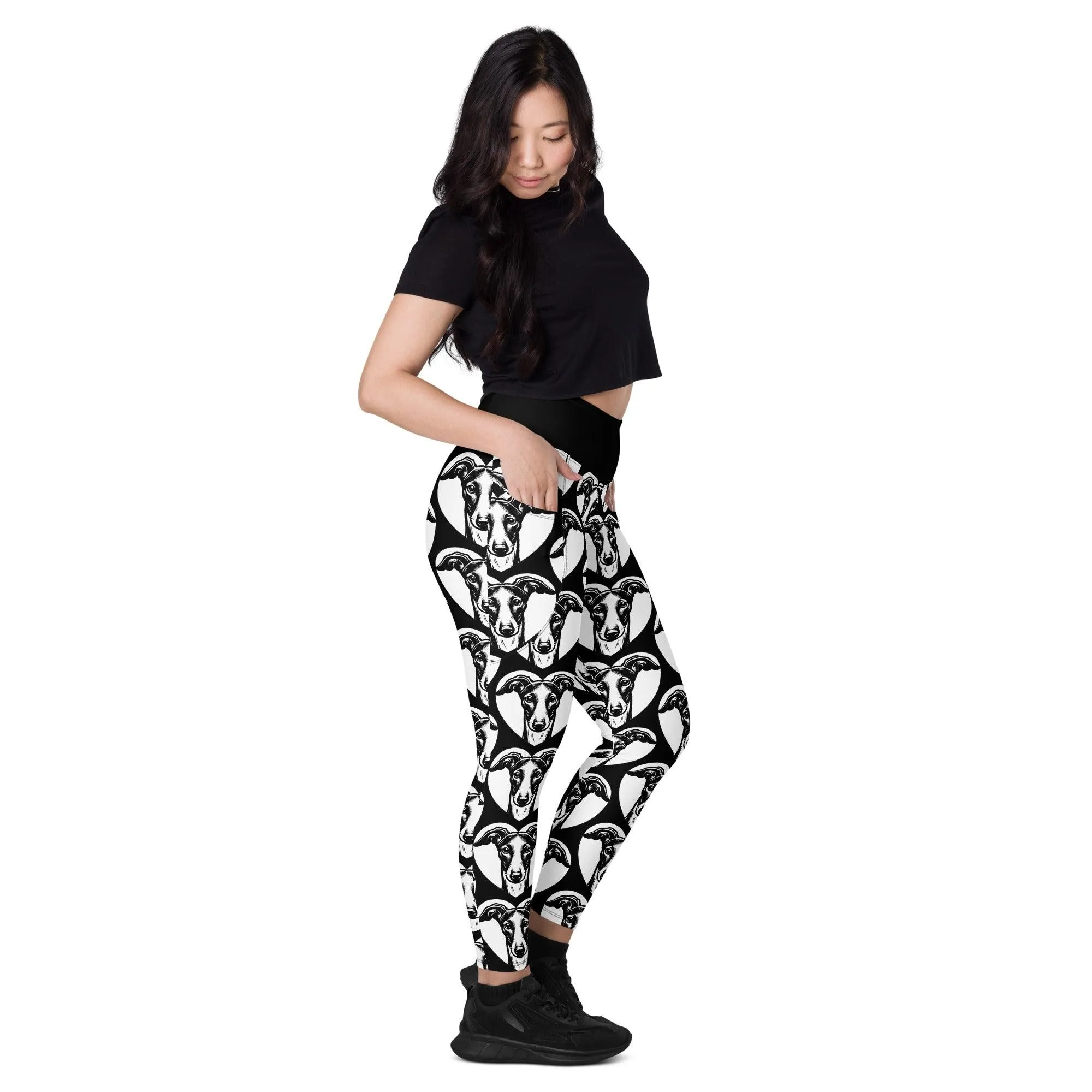 DOG BREED LEGGINGS with pockets - GREYHOUND - HERTTAHOUND