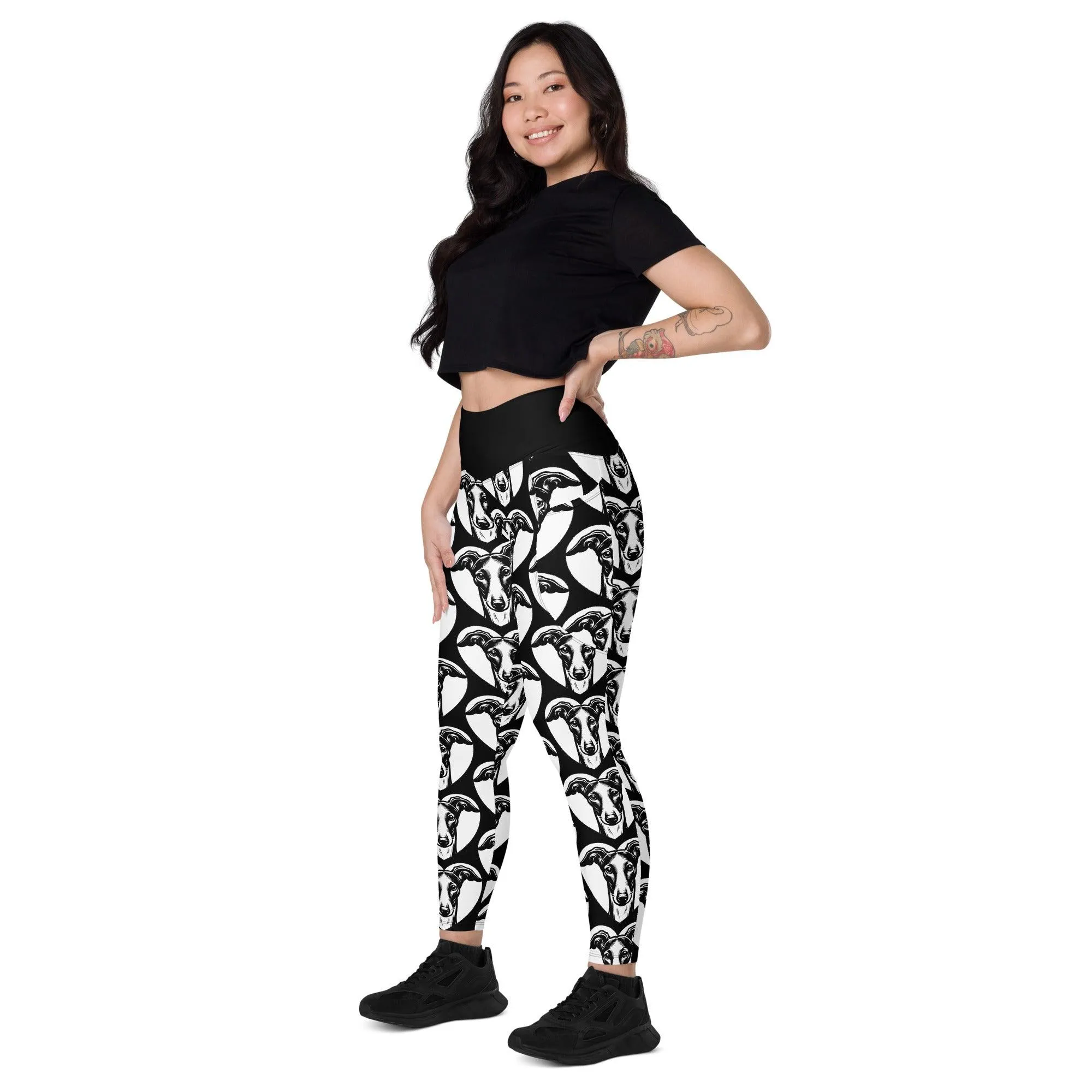 DOG BREED LEGGINGS with pockets - GREYHOUND - HERTTAHOUND