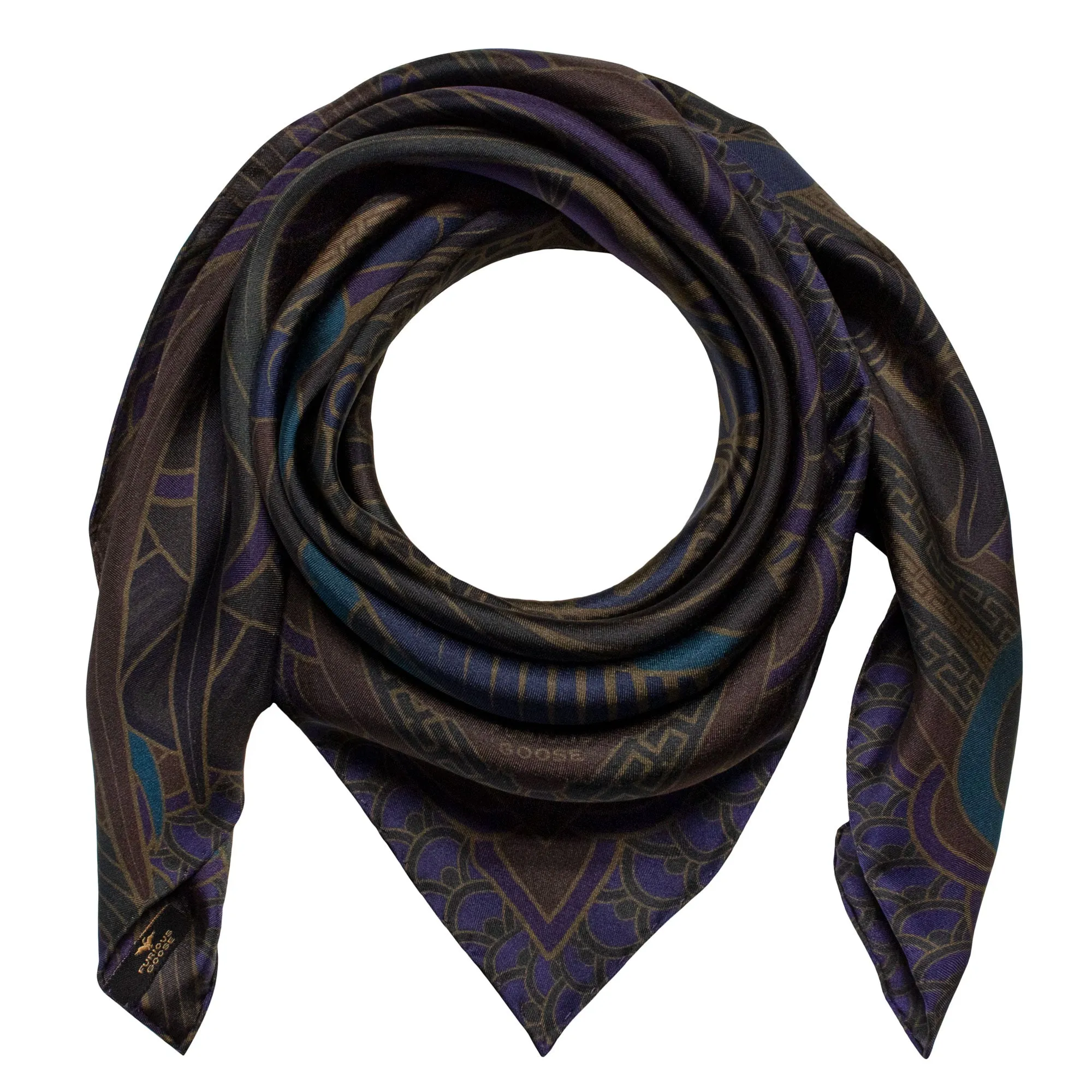 Dragon Scarf, Oriental Noctis – Silk Scarves