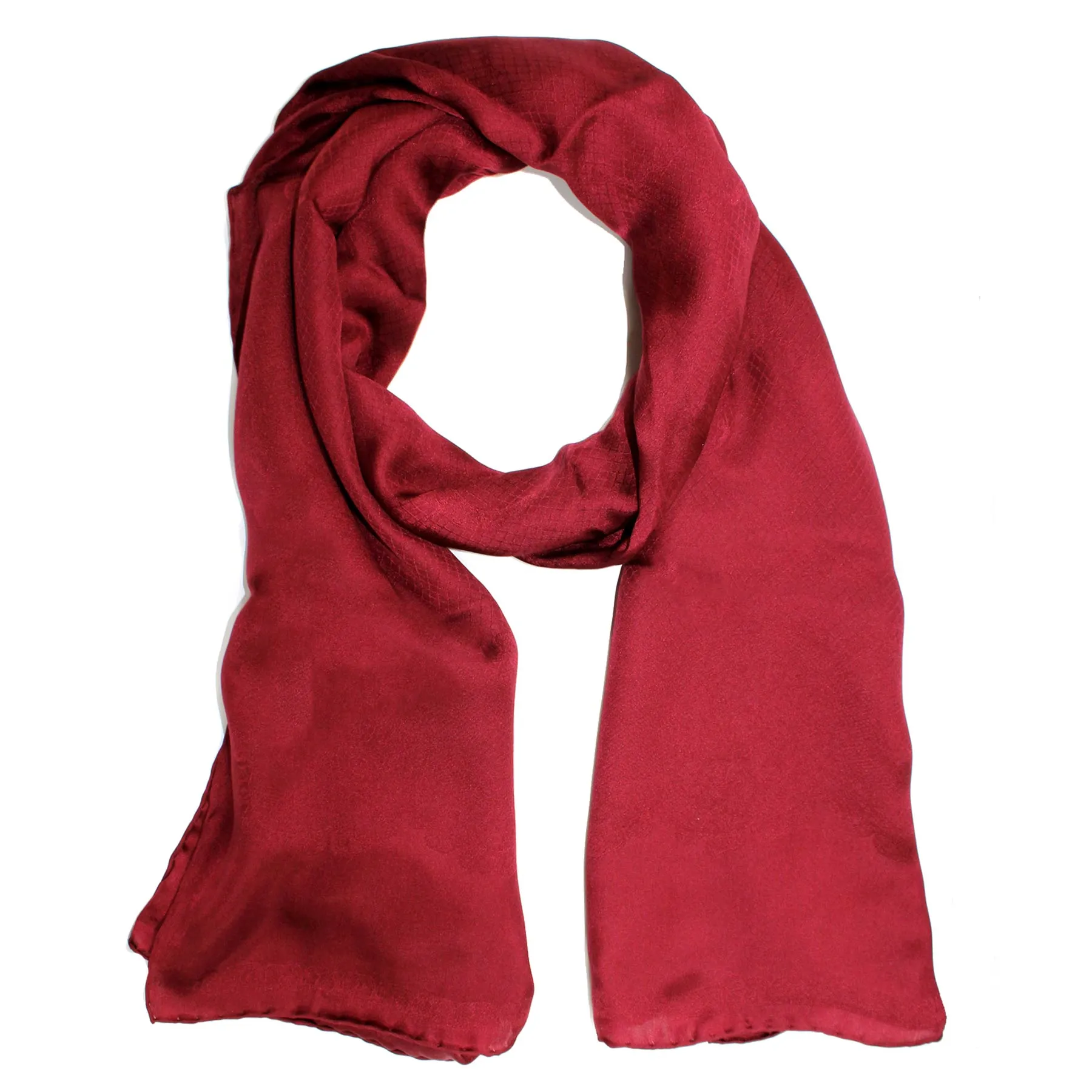 Elie Saab Scarf Maroon Tonal Design - Silk Shawl SALE