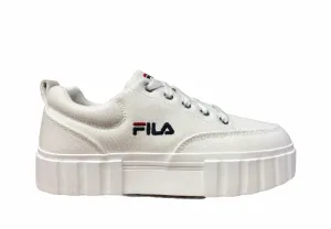 Fila scarpa sneakers in tela con zeppa da donna Sandblast 1011209.1FG bianco