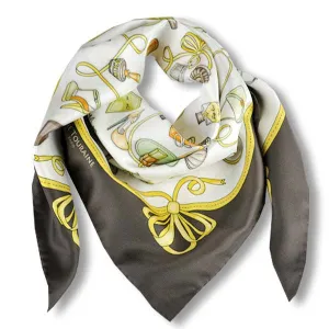 FRENCH SILK SCARF - ACCESSORIES - Brown - 36x36"