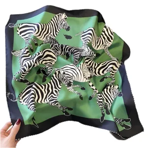 Green Zebra Silk Scarf