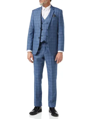 HECTOR - Blue Grid Check Business Suit