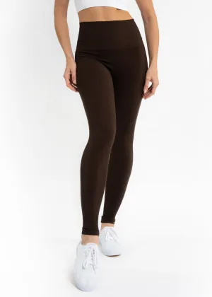 High Waisted Leggings - Chocolate