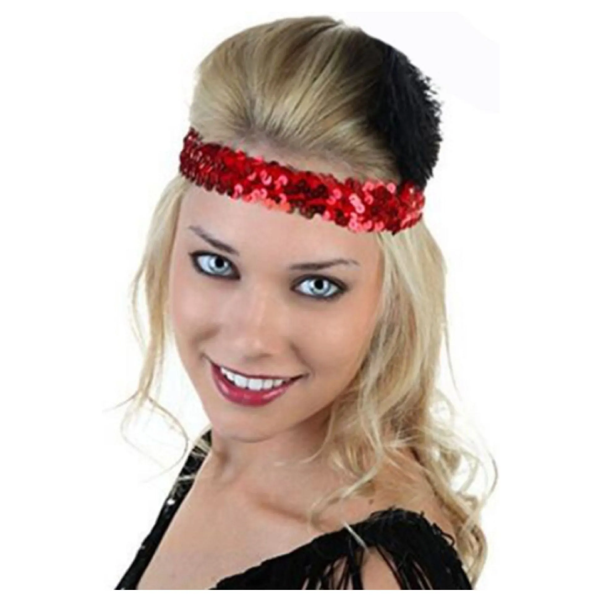 Hot Pink Sequin Headbands - 12 Pack