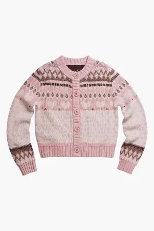 Imoga Dakota Girls Cardigan - Fair Isle