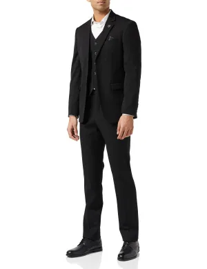 JROSS - Black 3 Piece Formal Business Suit