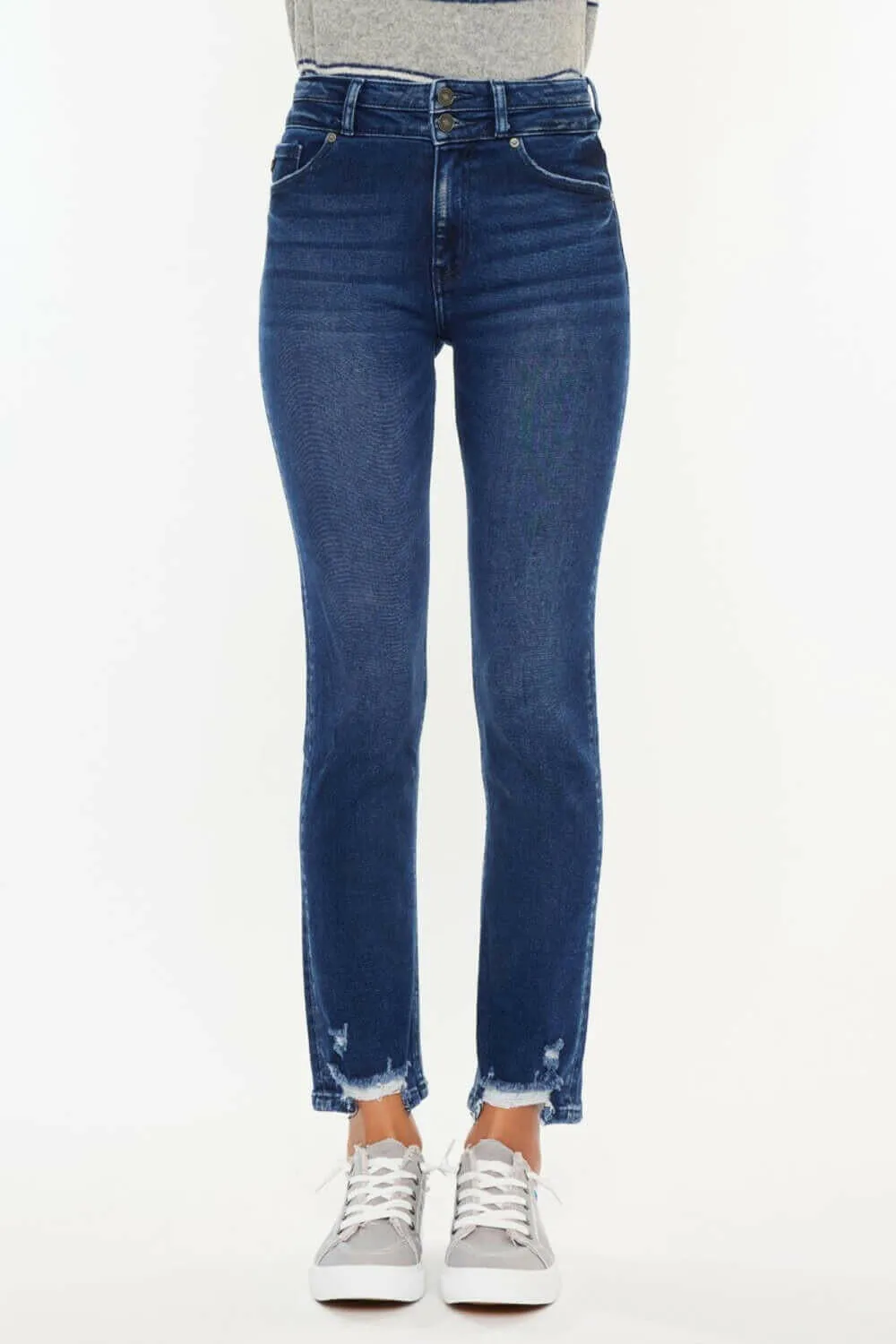 Kancan High Rise Slim Straight Jeans