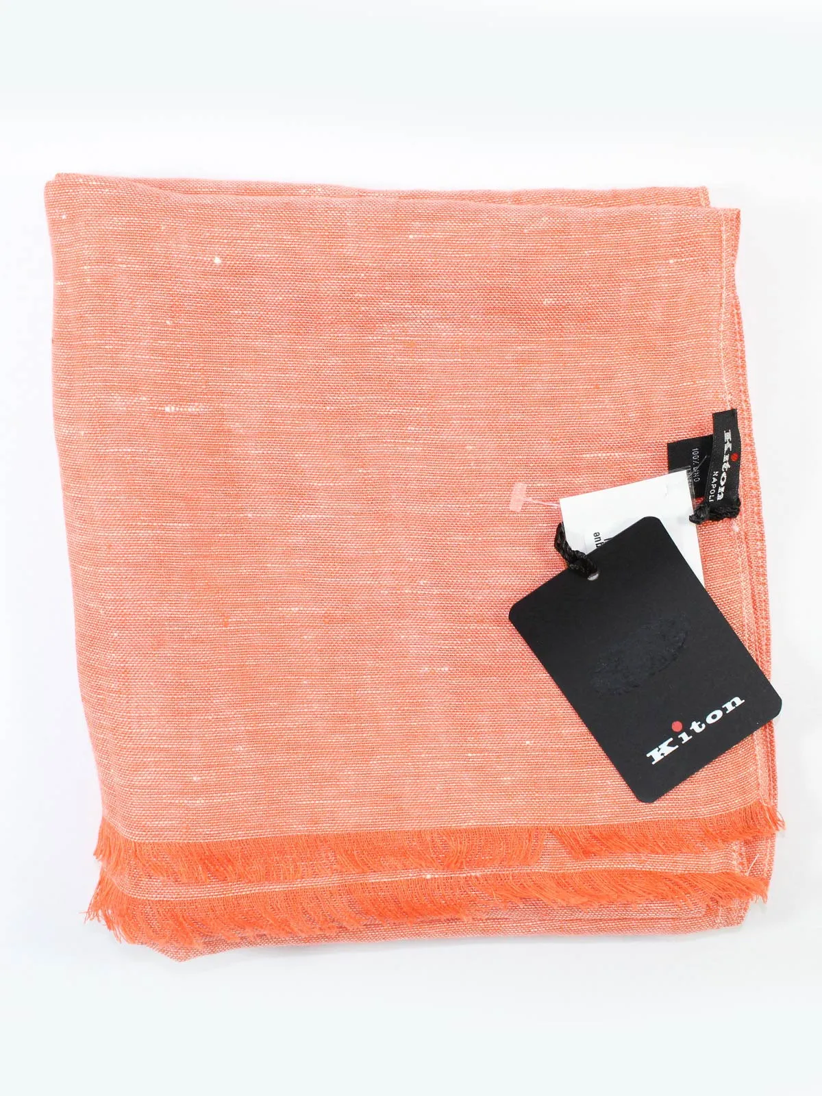 Kiton Linen Scarf Pink Design FINAL SALE