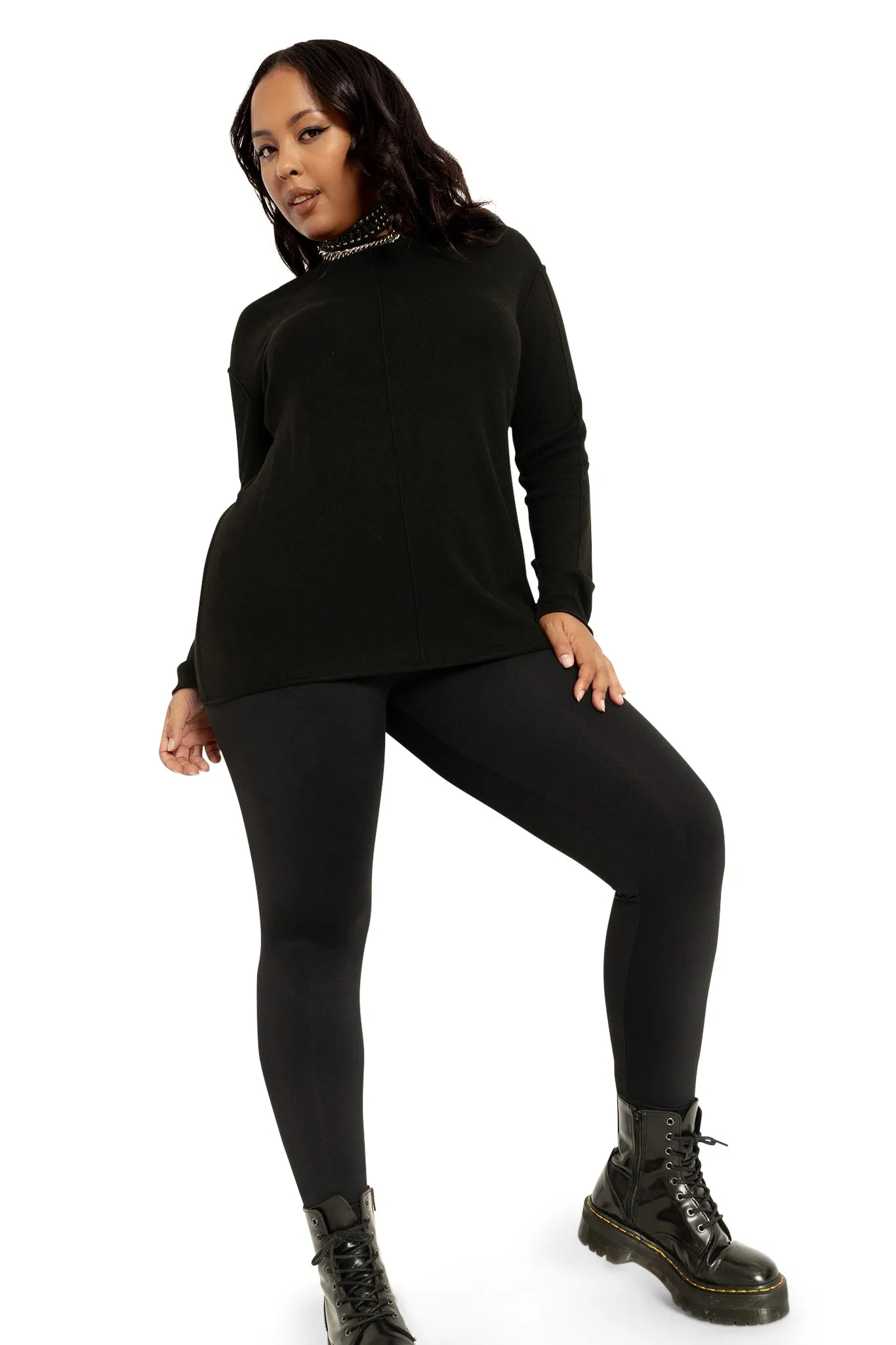 Matte Black High Waisted Leggings