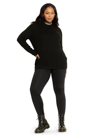 Matte Black High Waisted Leggings