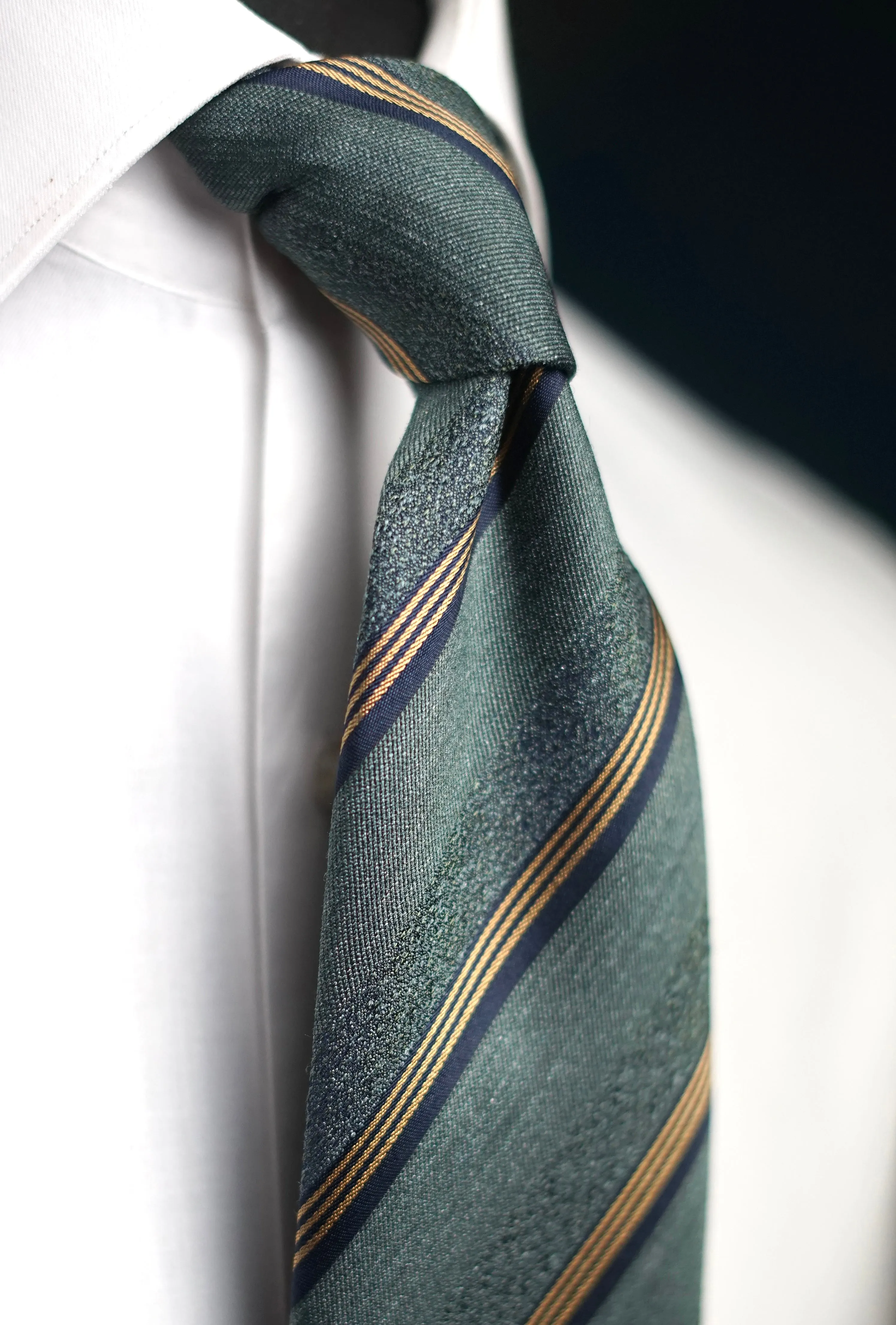 Melange Green Silk Necktie