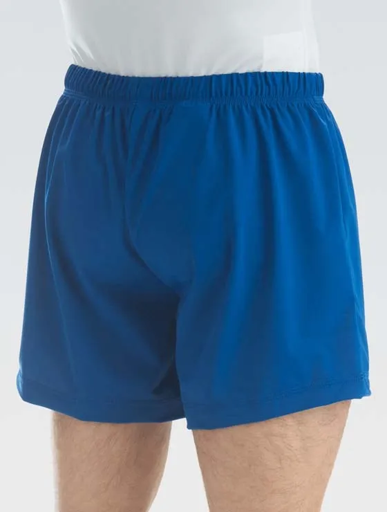 Men's Nylon/Spandex Long Gymnastics Shorts Royal