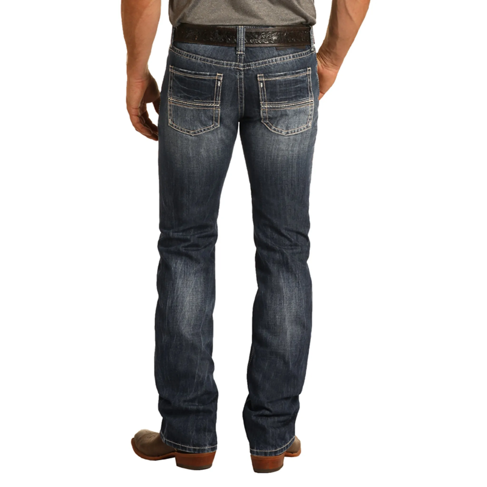 Men's Rock N Roll Relaxed Fit Straight Leg Jeans