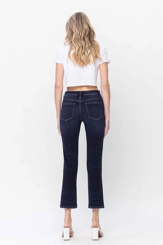 Mid Rise Slim Straight Jeans