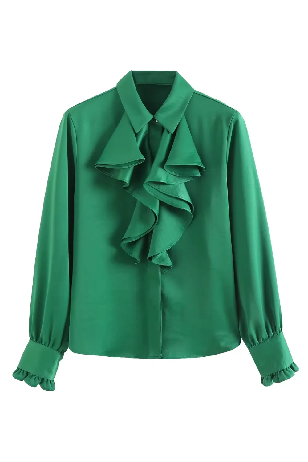 'Natalie' Embellished Satin Shirt (3 Colors)