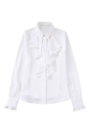 'Natalie' Embellished Satin Shirt (3 Colors)