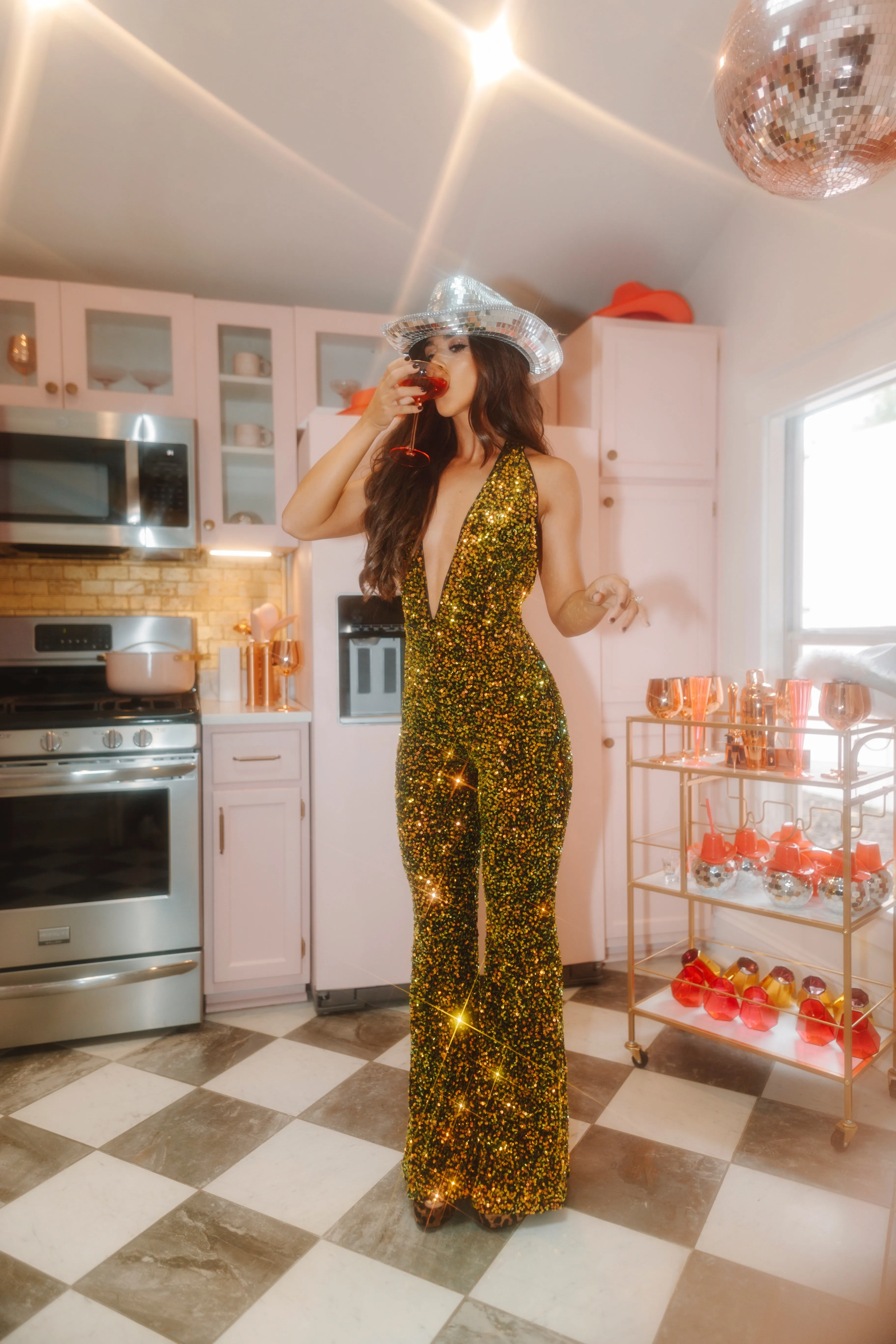 Poison Velvet Sequin Jumpsuit