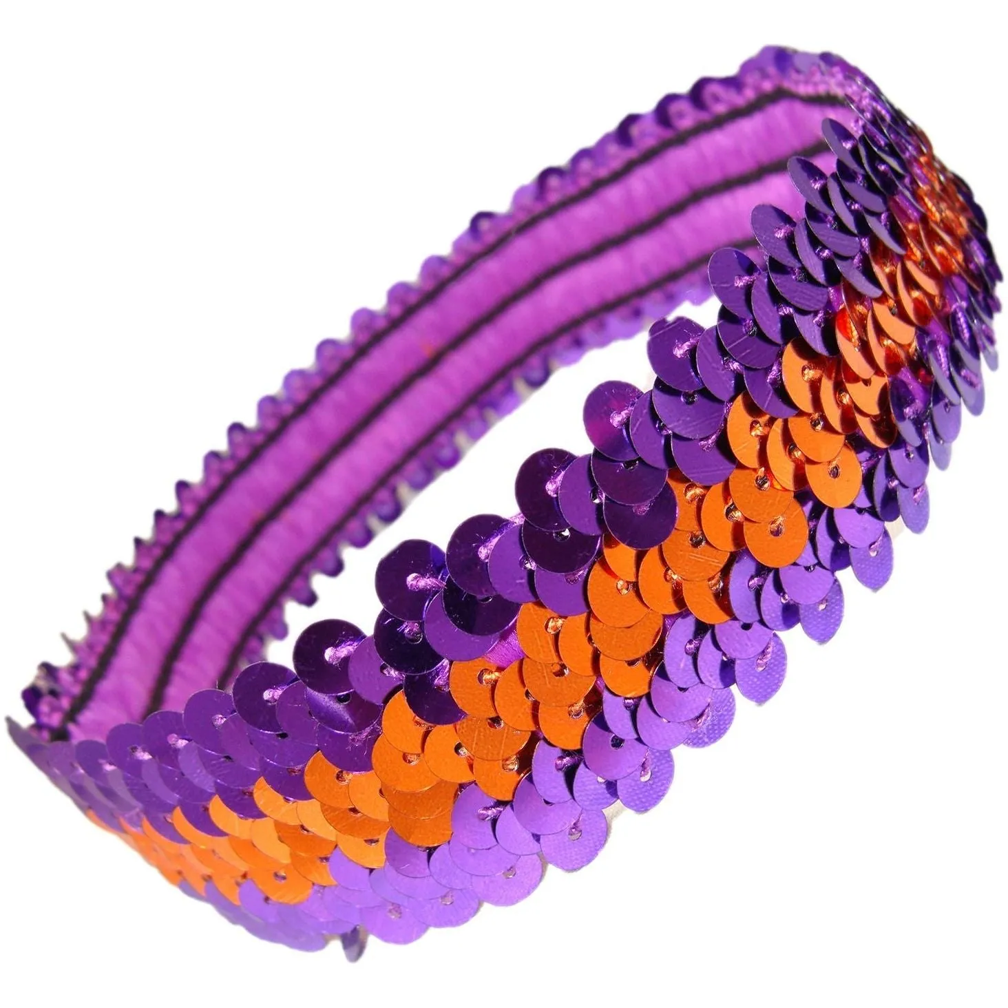 Purple and Orange Sequin Headband