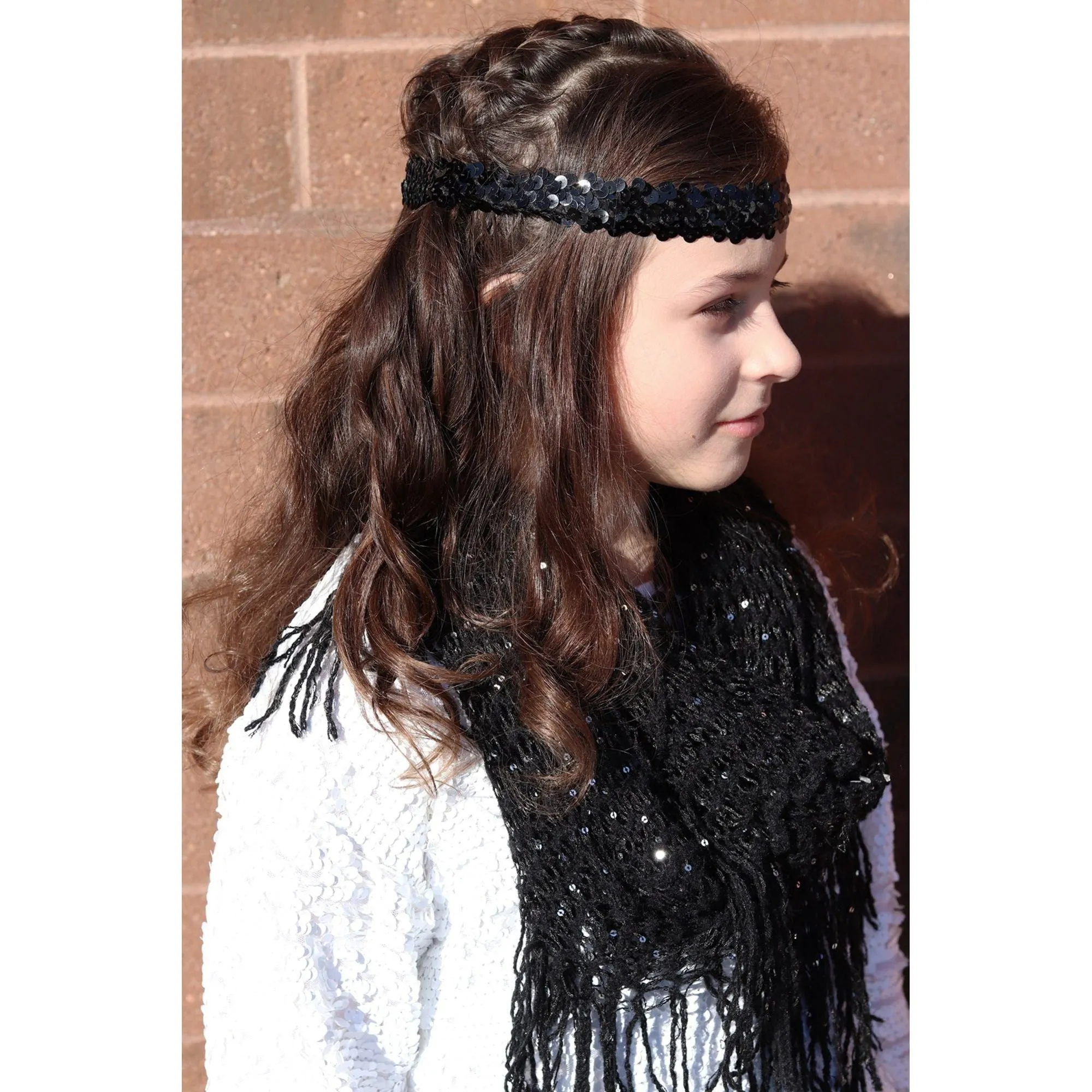 Purple Sequin Headbands - 12 Pack