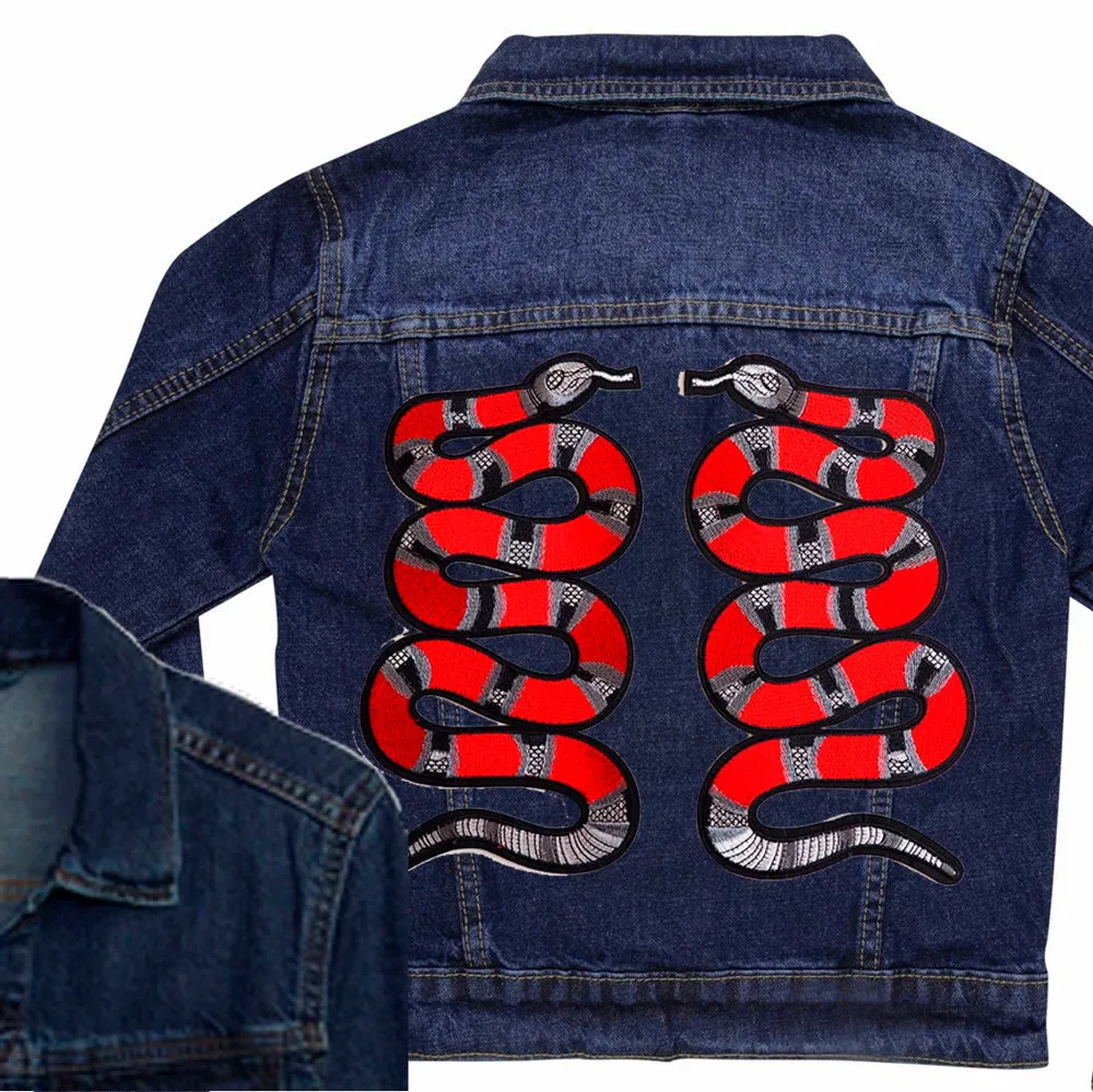 Red Snakes Denim Jacket