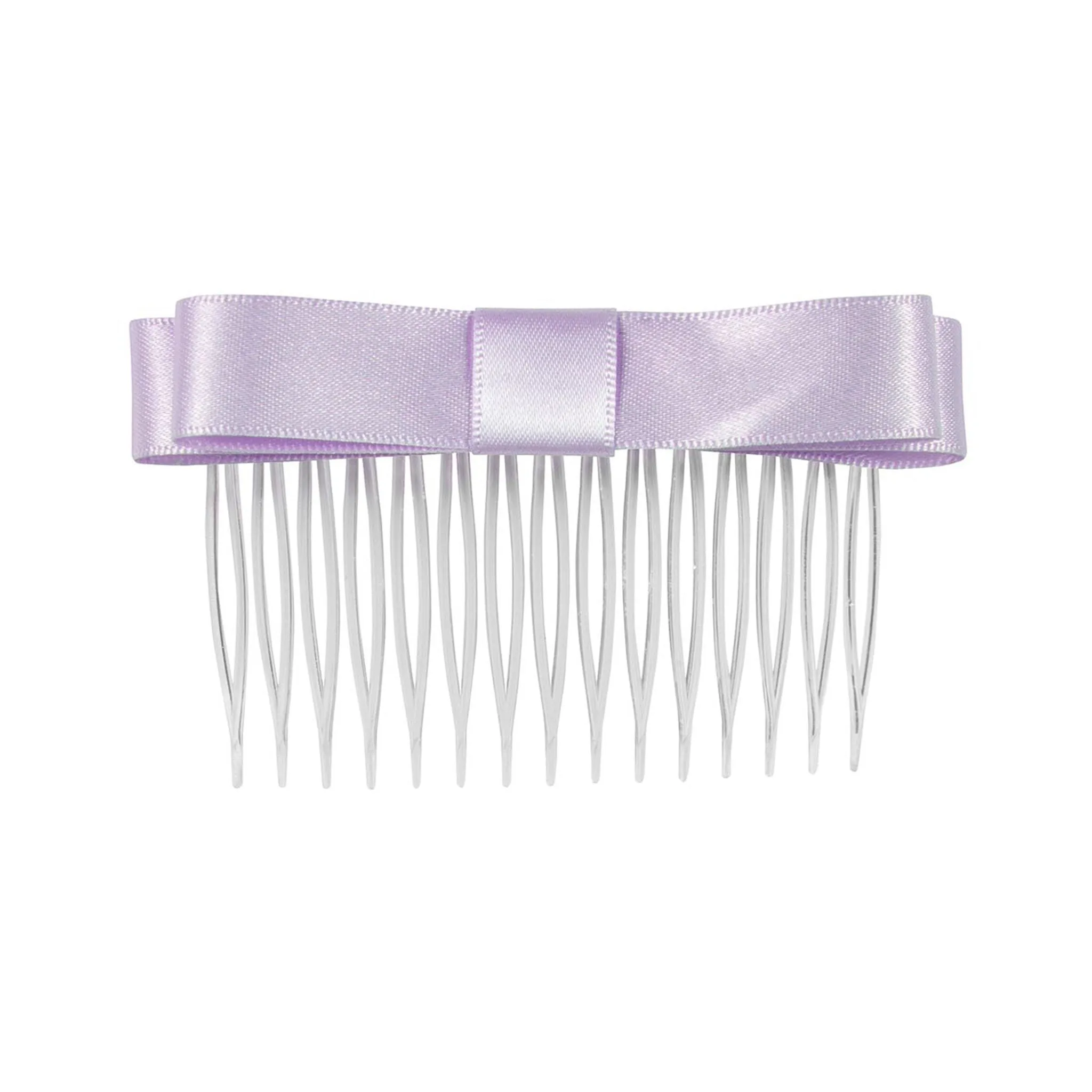 Satin Hair Bow Comb