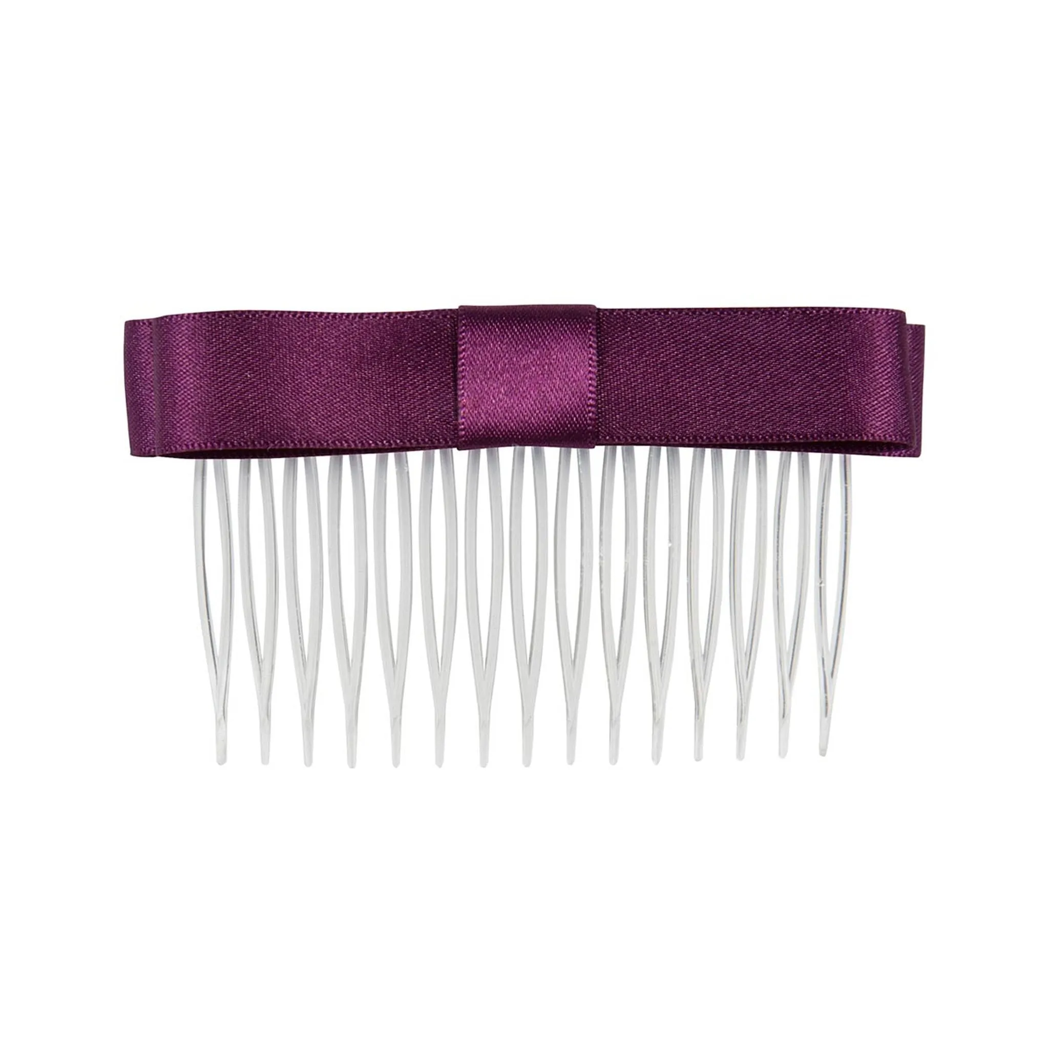 Satin Hair Bow Comb