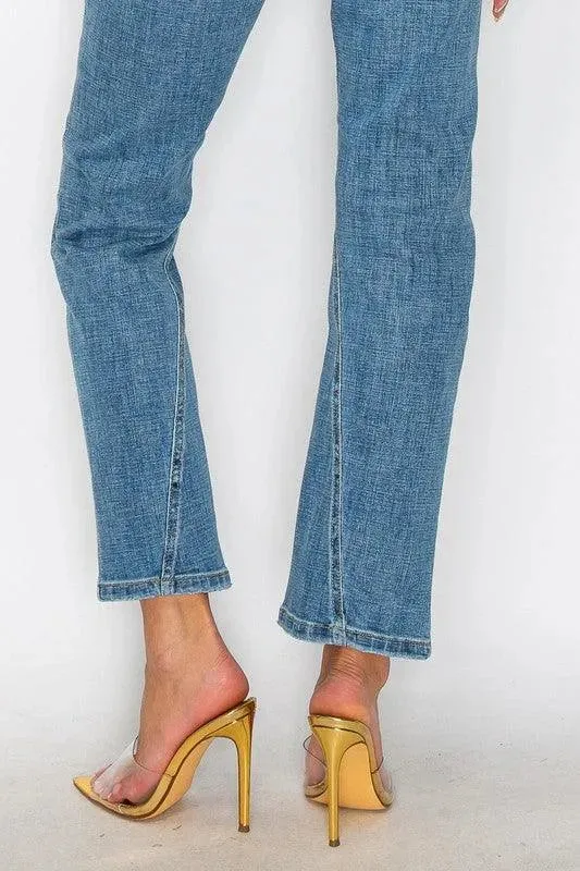 Tummy Control High Rise Straight Leg Jeans