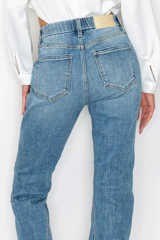 Tummy Control High Rise Straight Leg Jeans