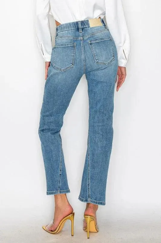 Tummy Control High Rise Straight Leg Jeans