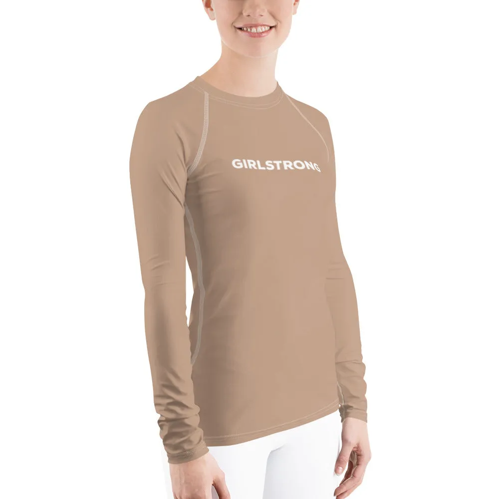 UPF 50 LONG SLEEVES RASH GUARD MOCHA