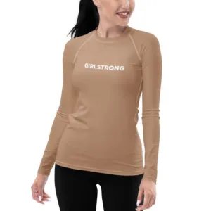 UPF 50 LONG SLEEVES RASH GUARD MOCHA