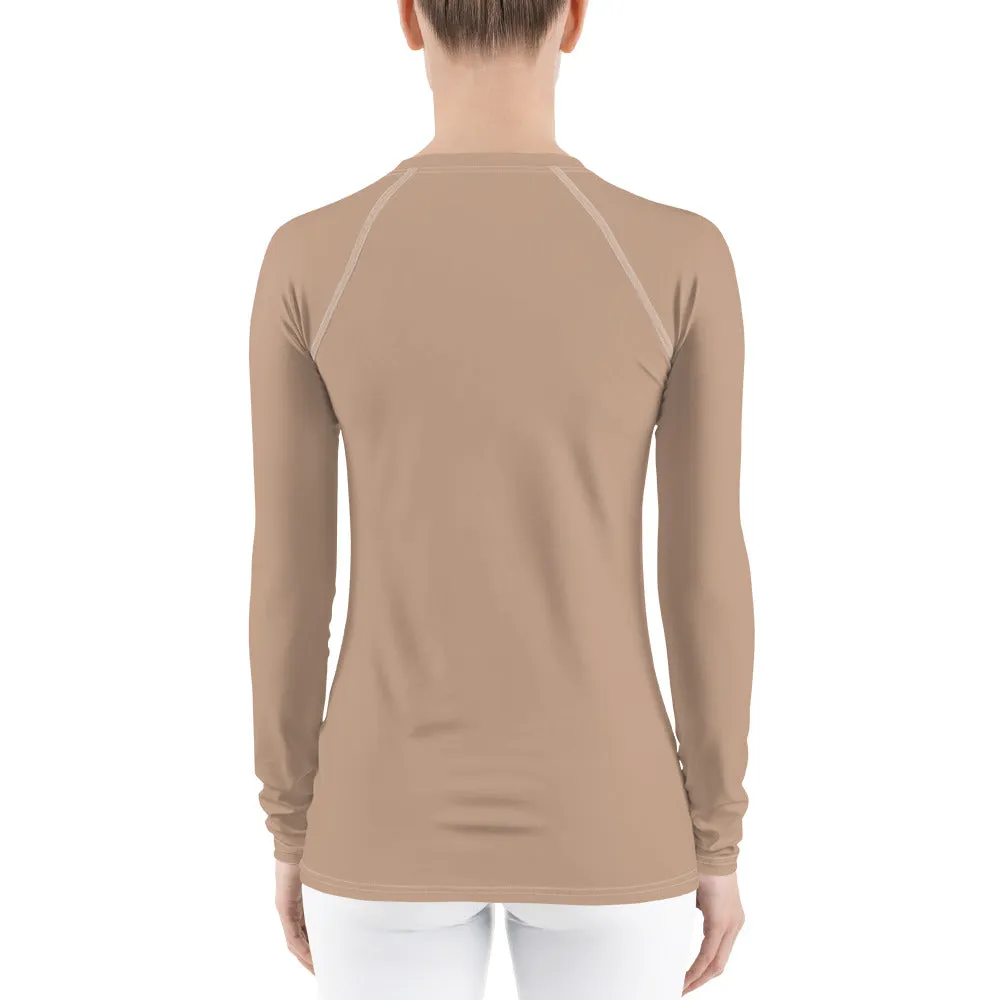 UPF 50 LONG SLEEVES RASH GUARD MOCHA