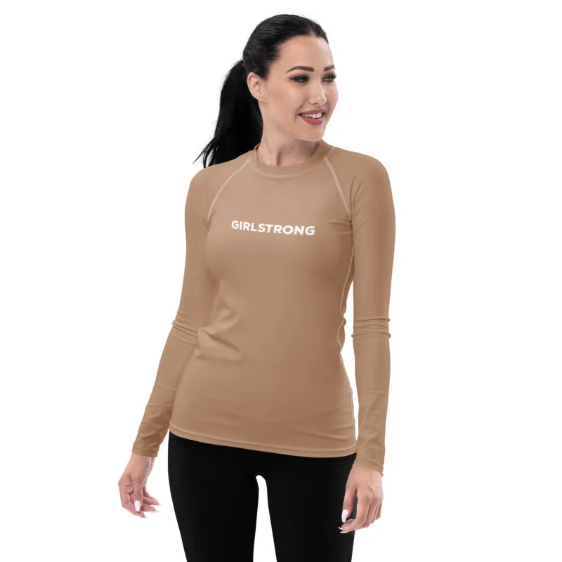 UPF 50 LONG SLEEVES RASH GUARD MOCHA