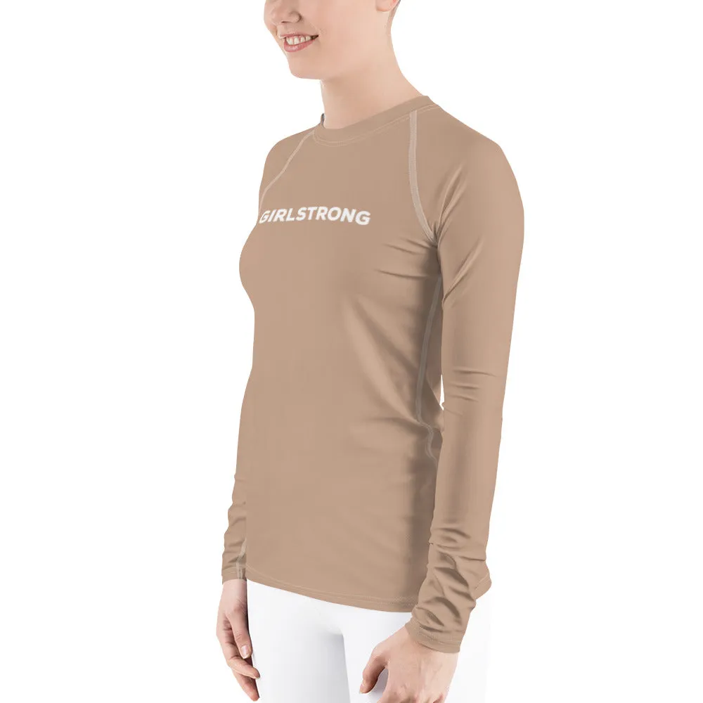 UPF 50 LONG SLEEVES RASH GUARD MOCHA