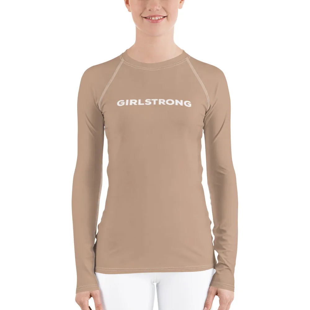 UPF 50 LONG SLEEVES RASH GUARD MOCHA