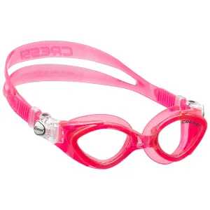 Used Cressi Crab Silicone Swim Goggles, Pink / Pink, Clear Lens